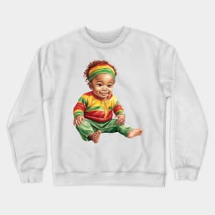 Watercolor Juneteenth Baby Boy Crewneck Sweatshirt